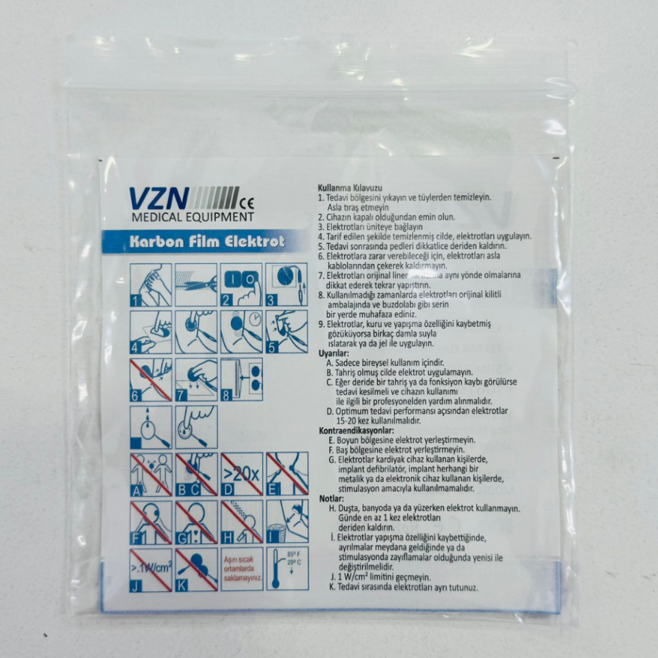 Tens Cihazı Pedi Kablolu 5X5cm