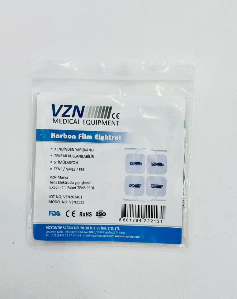 Tens Cihazı Pedi Kablolu 5X5cm